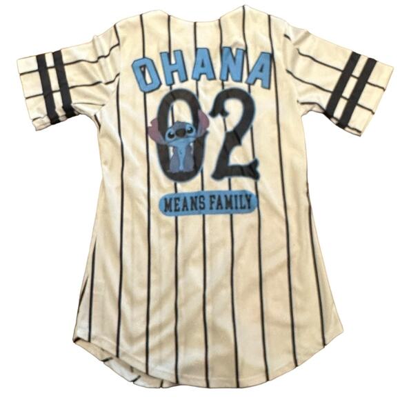 Disney Stitch Adult Medium White Jersey Ohana 02 - Picture 2 of 4